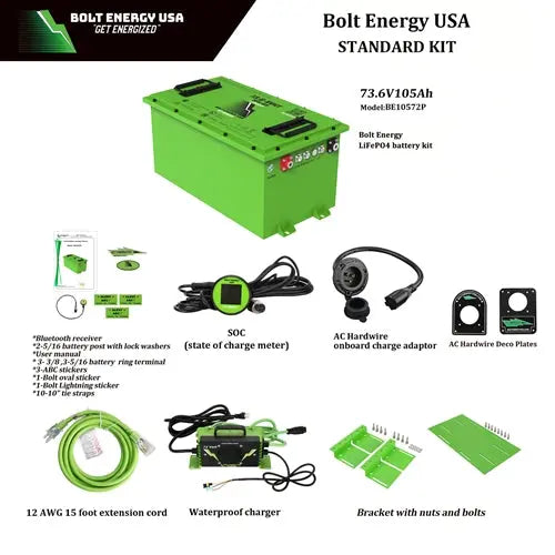 Bolt Energy 72 volt 105Ah "Power" Golf Cart Lithium Battery Bolt