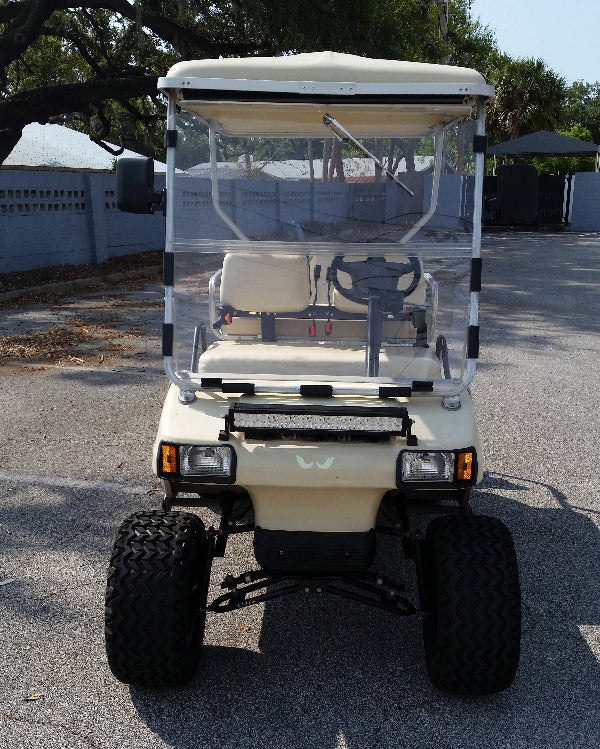 Beige Club car DS Dot Windshield installed