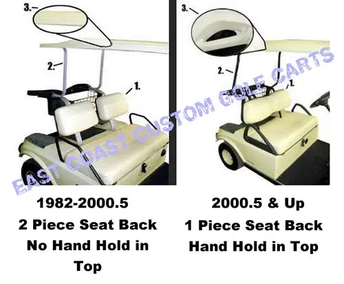 Club Car DS Turned Titanium Overhead Radio Console Strech