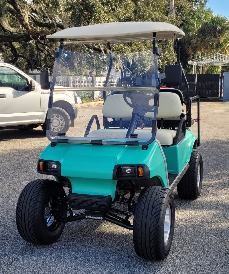 Teal Club Car DS with DOT windshield