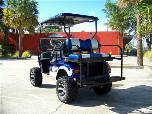 EZGO TXT Electric Blue & Silver Tribal Axe Golf Cart ECCGC My Store