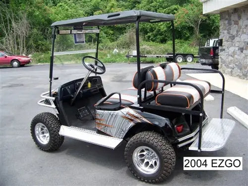 EZGO TXT Electric Silver Black Pinstripe Golf Cart ECCGC My Store