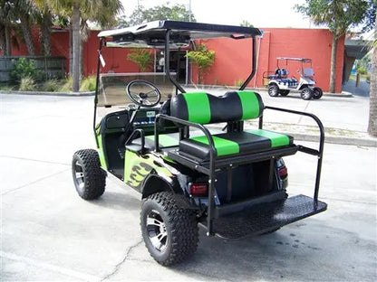 EZGO TXT Gas Green & Black Tribal Flame Golf Cart ECCGC My Store