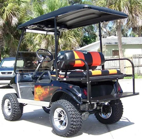Club Car DS Electric Custom Harley Real Fire Golf Cart ECCGC My Store
