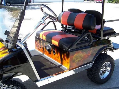 Club Car DS Electric Custom Harley Real Fire Golf Cart ECCGC My Store