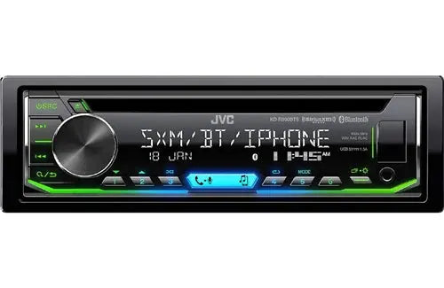 JVC KD-SR87BT Bluetooth Radio Tuner with CD/MP3 and USB Face View of Screen