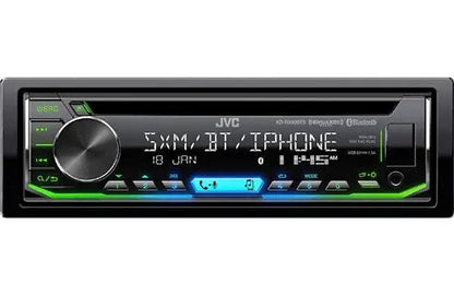 JVC KD-SR87BT Bluetooth Radio Tuner with CD/MP3 and USB Face View of Screen
