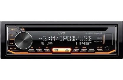 JVC KD-SR87BT Bluetooth Radio Tuner with CD/MP3 and USB Face View of Screen