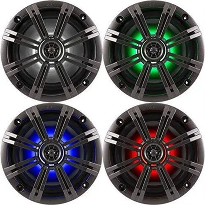 Kicker LED 6.5 Inch Marine Speakers Kicker-SPKR-BKM-LED-C/SW