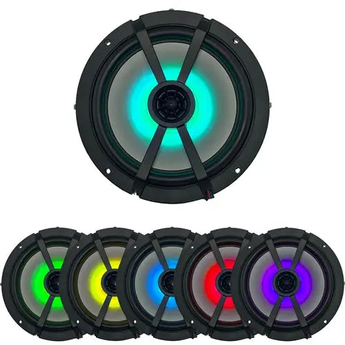 Kicker LED 6.5 Inch Marine Speakers Kicker-SPKR-BKM-LED-C/SW
