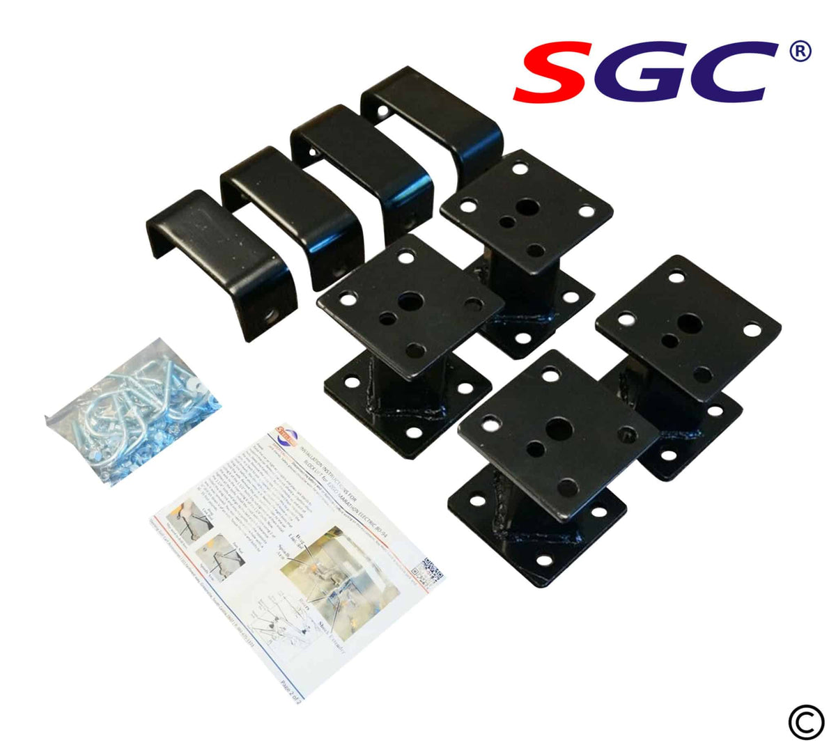 SGC 4″ Block Lift Kit for EZGO Marathon 1980-1994 exploded view of parts