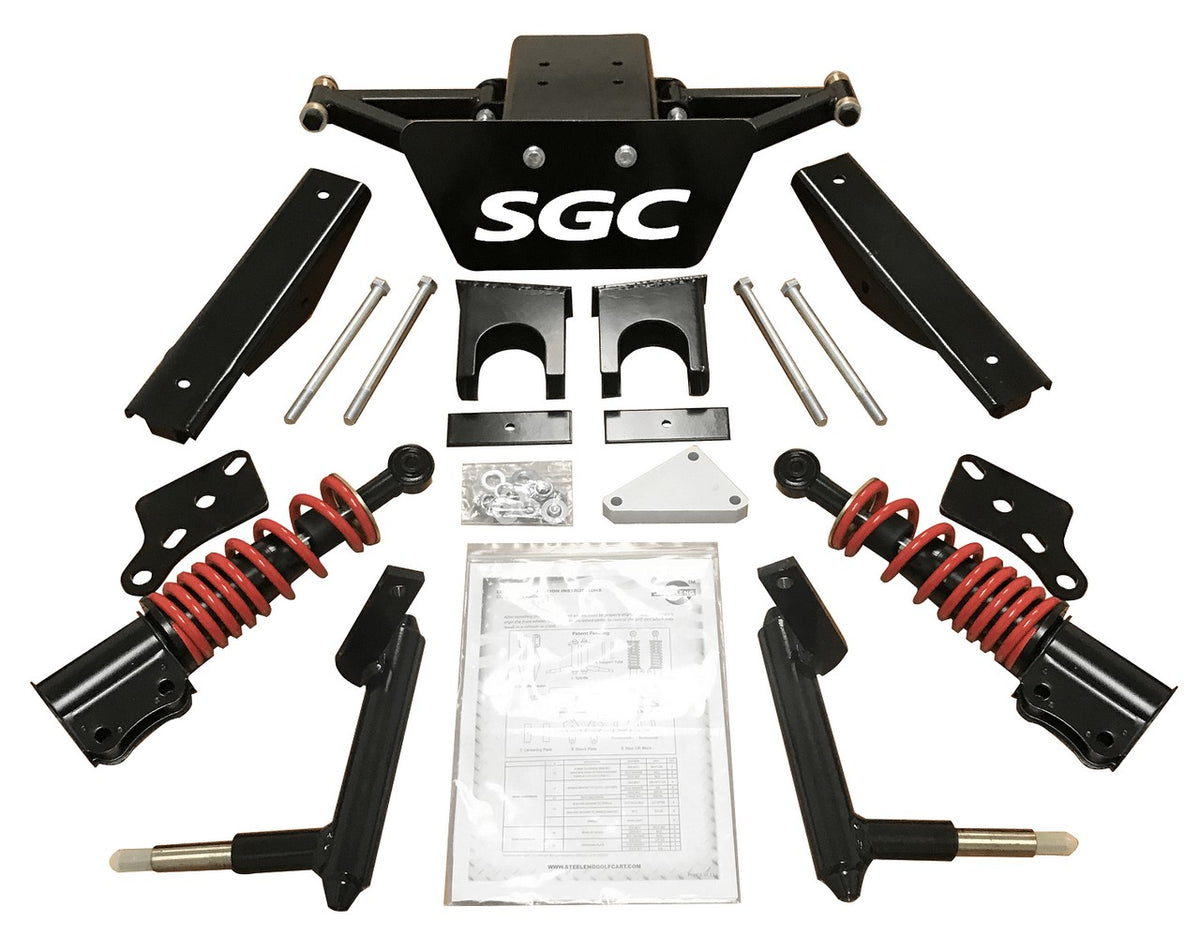 SGC 6″ Heavy Duty Coil-Over Shock A-Arm Lift Kit for Club Car Precedent 04-up exploded view of parts