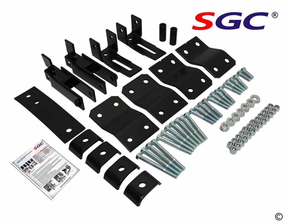 SGC 4″ Block Lift Kit for Yamaha G14/G16/G19 exploded view of parts