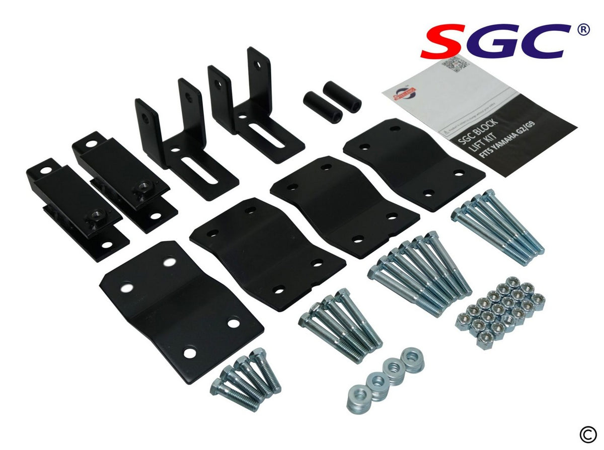 SGC 4" Block Lift Kit for Yamaha G2/G9 exploded view of parts