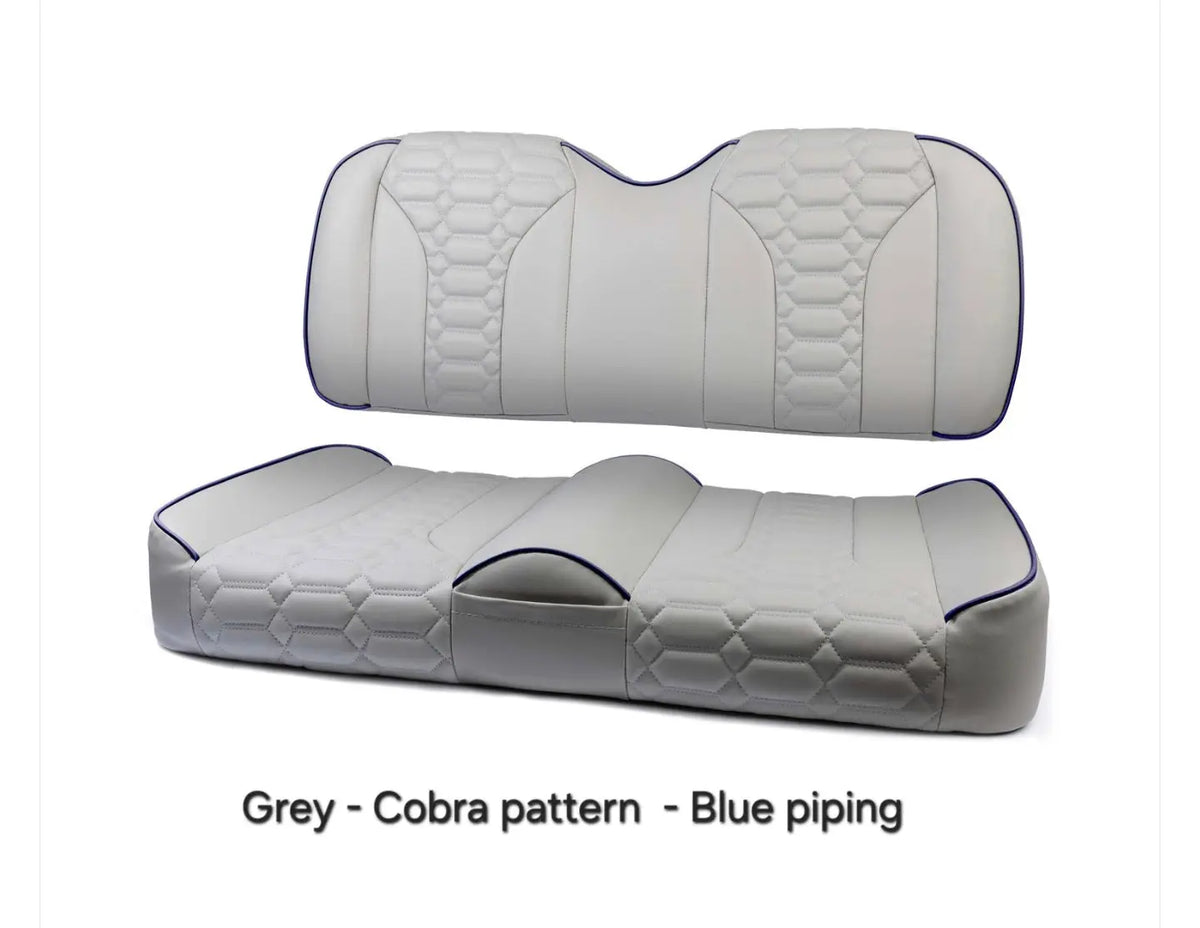 MODZ FS2 Grey base seat set with cobra pattern and blue piping