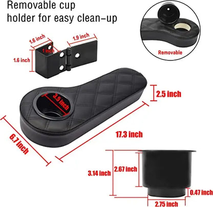 Foldable Flip Clamp On Armrest with Cup Holders Miscellaneous