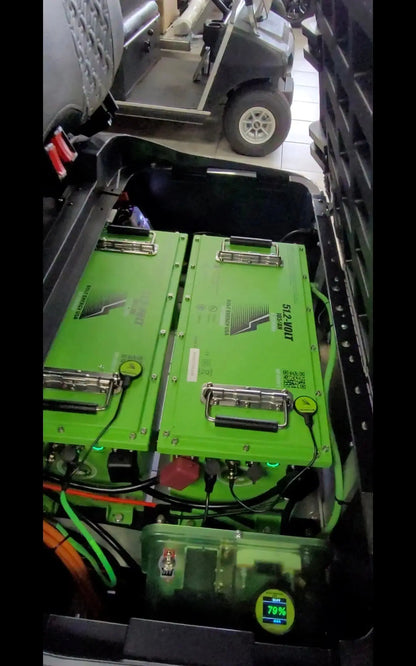 Navitas aluminum chassis with (2) Bolt Energy 51.2V/105AH "Thin" Lithium batteries