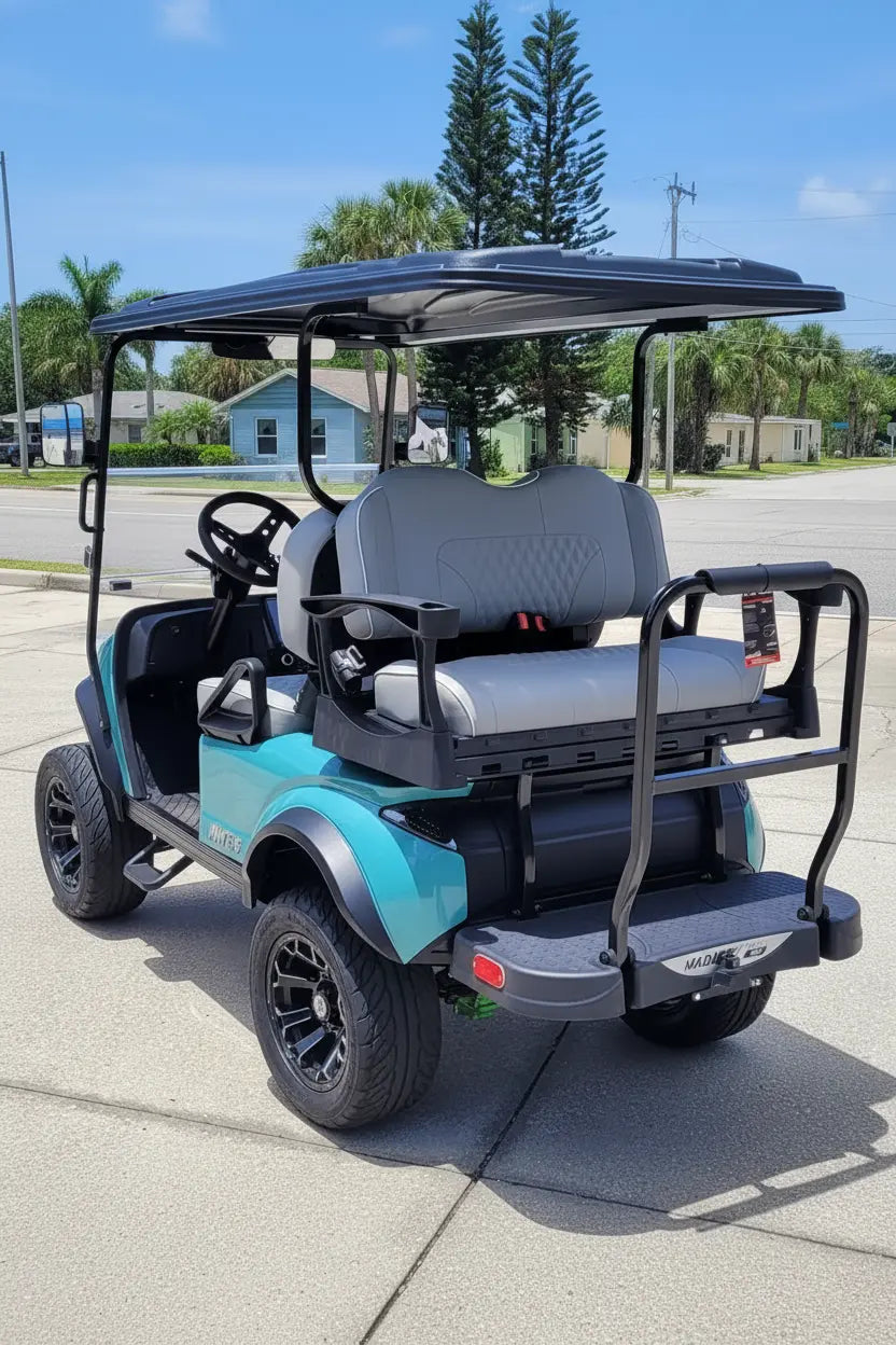 Navitas chassis Sea Storm with Modz grey rear seats view