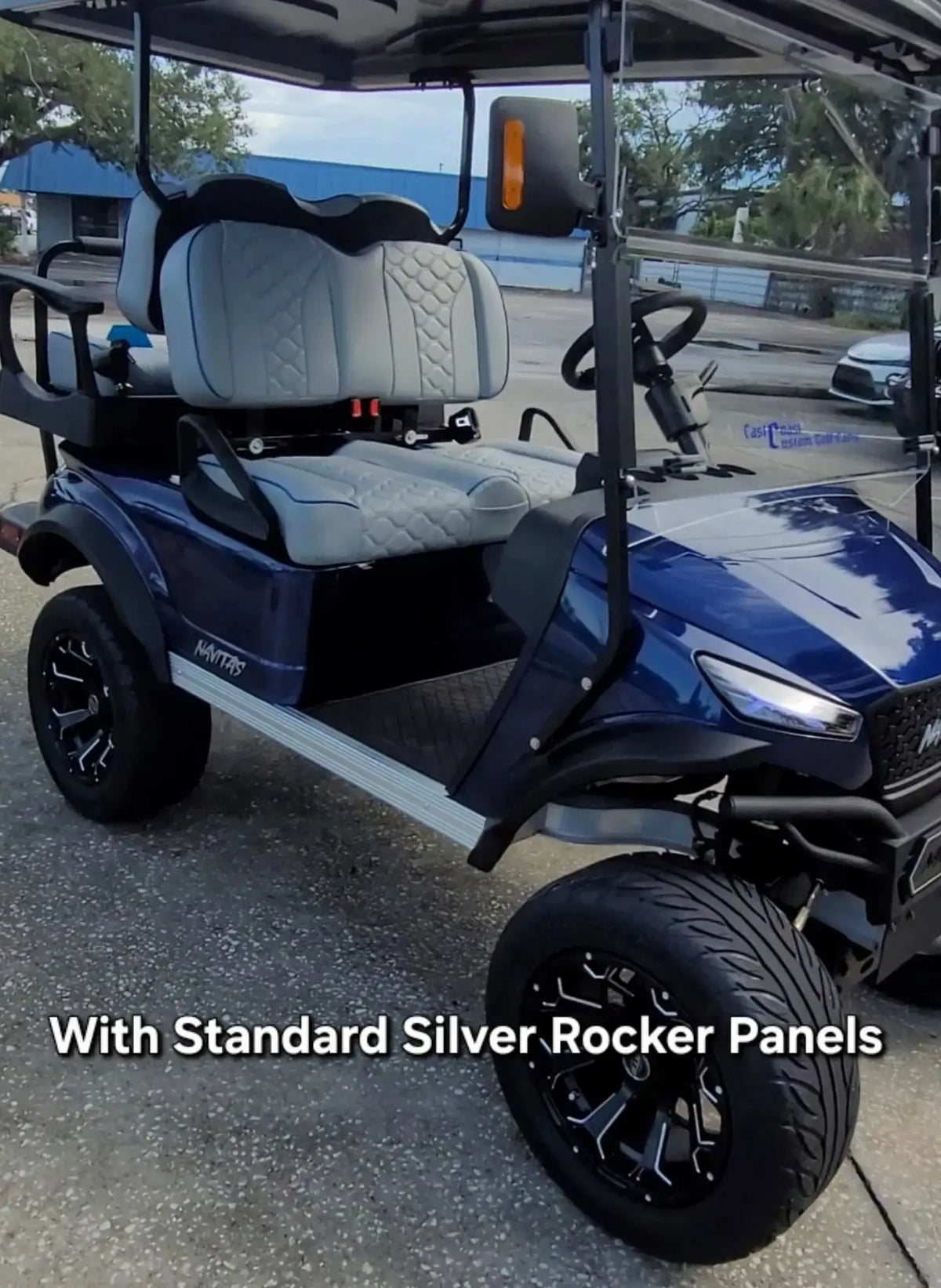 Admiral Blue Navitas aluminum chassis with standard silver rocker panels