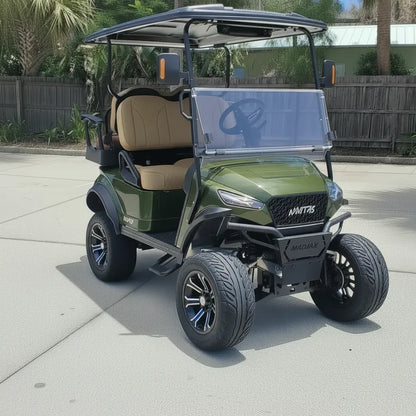 Navitas chassis forest green with khaki seats passenger front angle View at shop