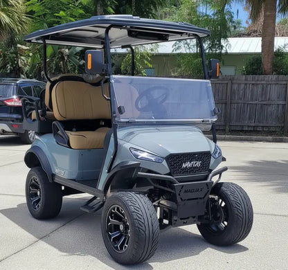 Navitas chassis cement gray with khaki seats passenger front angle View at shop