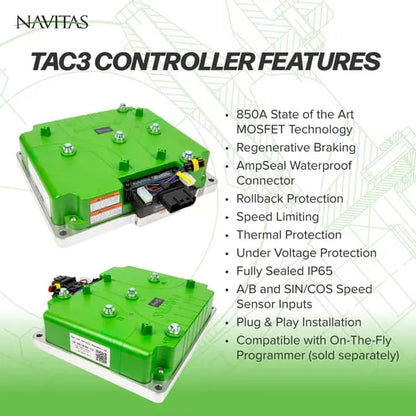 Navitas EZGO 48V S4/L6/Shuttle 600A 5KW DC to AC Conversion Kit w/1268 Controller Navitas