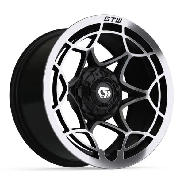 14" GTW Nexus Silver Wheels with Low Profile Golf Cart Tire