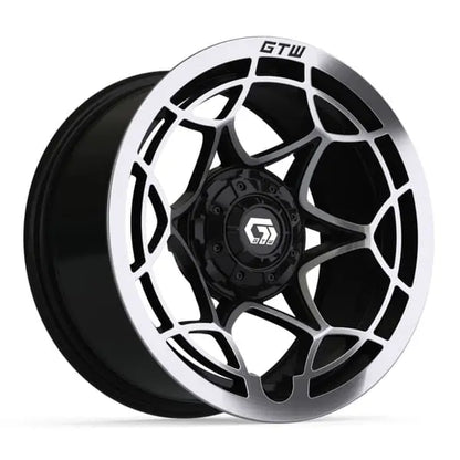 14" GTW Nexus Silver Wheels with Low Profile Golf Cart Tire