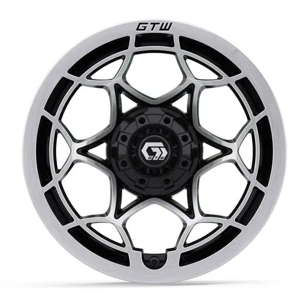 14" GTW Nexus Silver Wheels with Low Profile Golf Cart Tire
