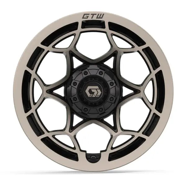 14" GTW Nexus Satin Bronze Wheels with Low Profile Golf Cart Tire