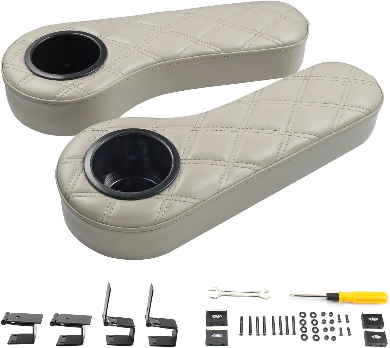 Foldable Flip Clamp On Armrest with Cup Holders Miscellaneous