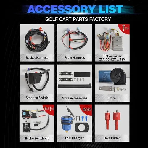 Nokins Club Car Precedent Multi Color Deluxe Street Legal Light Kit Nokins