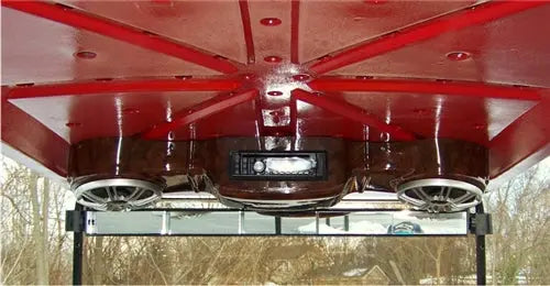 EZGO RXV Turned Titanium Overhead Console Strech
