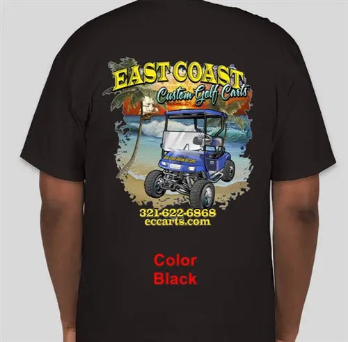 East Coast Custom T-Shirts T-Shirt-BLK