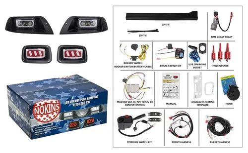 Nokins EZGO TXT Deluxe Street Legal Light Kit Nokins
