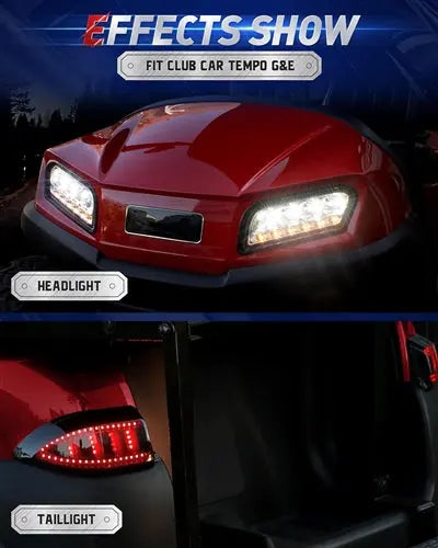 Nokins Club Car Tempo Deluxe Street Legal Light Kit Nokins