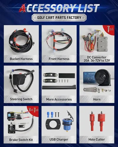 Nokins Club Car Tempo Deluxe Street Legal Light Kit Nokins