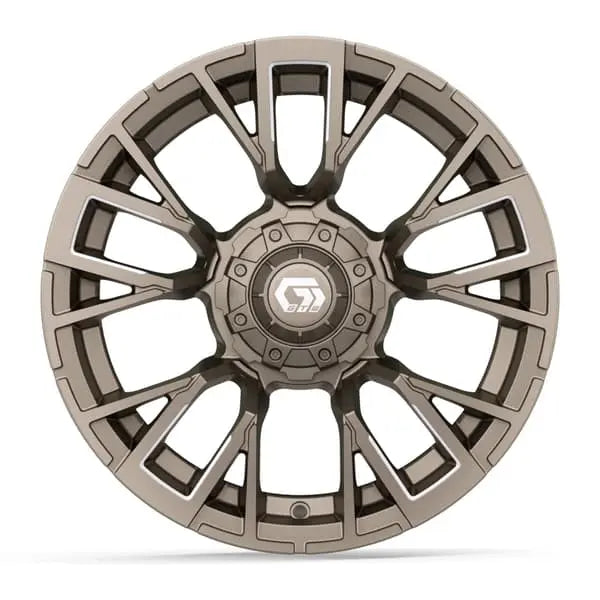 14" GTW Vandal Satin Bronze Wheels with Low Profile Golf Cart Tire