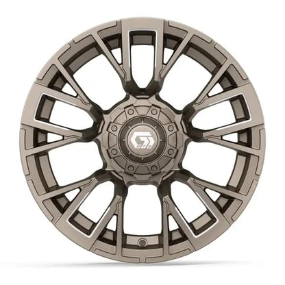 14" GTW Vandal Satin Bronze Wheels with Low Profile Golf Cart Tire