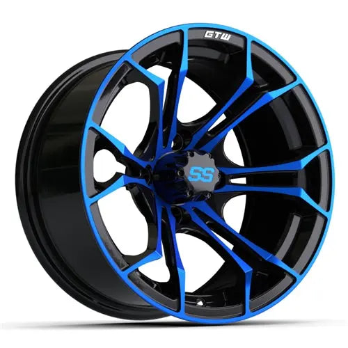 14x7 GTW Blue/Black Spyder Wheel GTW