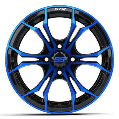 14x7 GTW Blue/Black Spyder Wheel GTW
