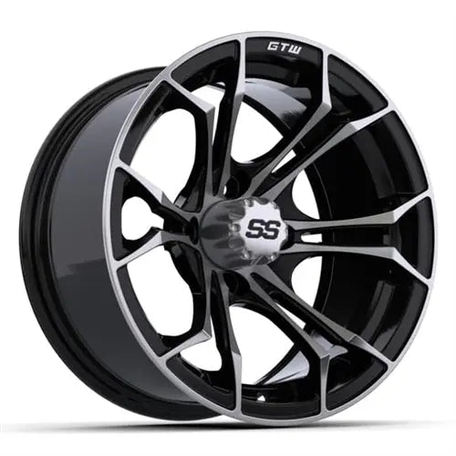 14x7 GTW Machined and Black Spyder Wheel GTW