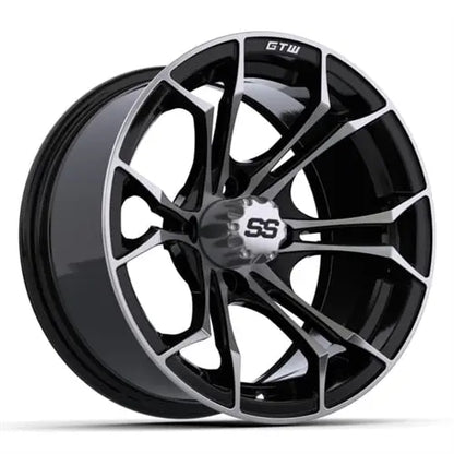14x7 GTW Machined and Black Spyder Wheel GTW