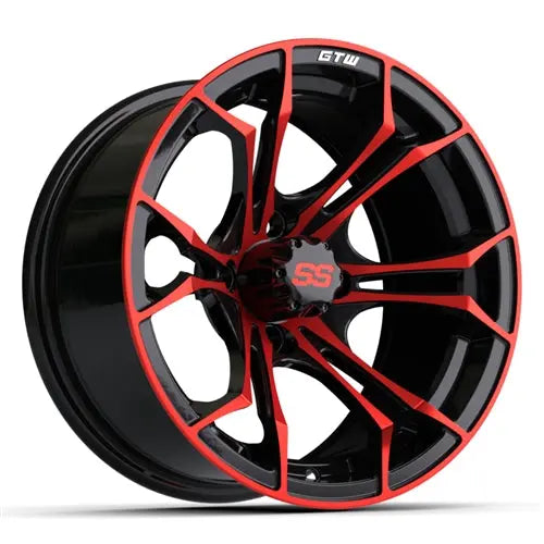 14x7 GTW Red/Black Spyder Wheel GTW