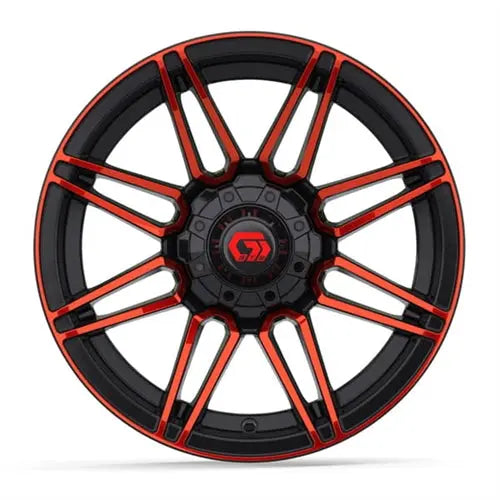 14x7 GTW Stealth Black and Red Wheel GTW
