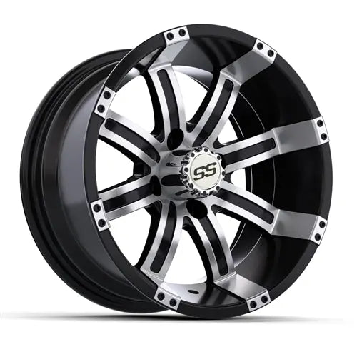 14x7 GTW Tempest Machined and Black Wheel GTW