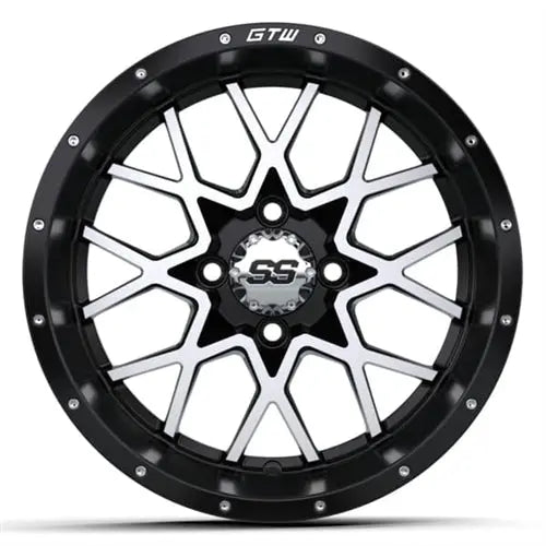 14x7 GTW Vortex Machined and Black Wheel GTW
