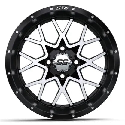 14x7 GTW Vortex Machined and Black Wheel GTW