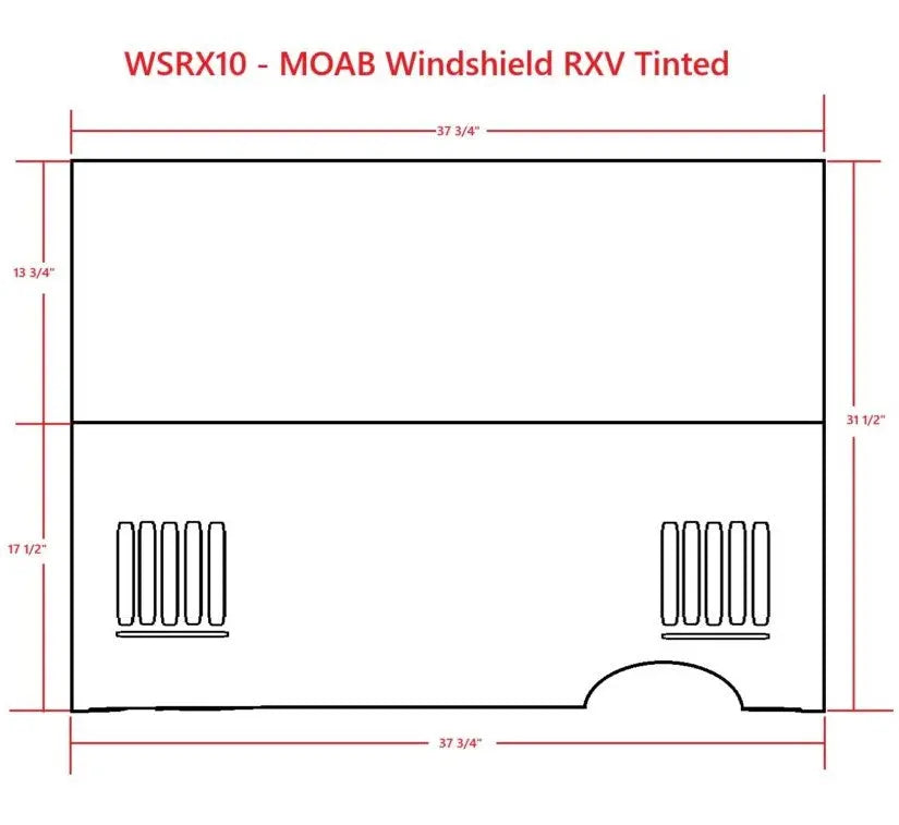 RXV MOAB DOT Windshield Dimensions