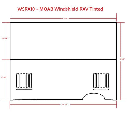 RXV MOAB DOT Windshield Dimensions